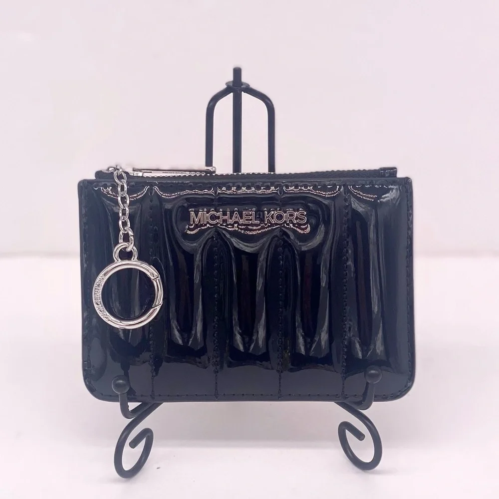 Michael Kors Quilted Coinpouch Small Wallet Black